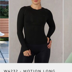 NWT! YoungLA Women's Black Motion Long Sleeve Top and Black Seamless Shorts